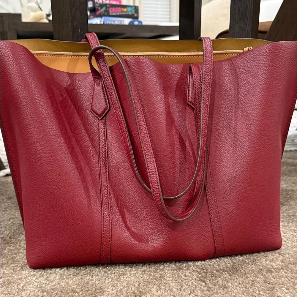 Tory Burch Red Leather Tote Bag ❤️